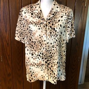 ALFRED DUNNER LIGHT, TEXTURED FABRIC TOP LOOKS NEW